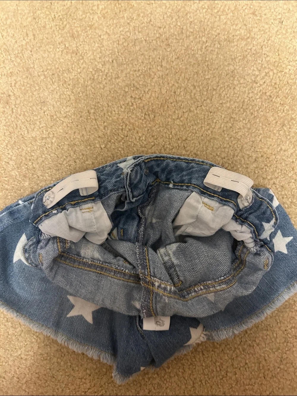Gymboree Girls' Star Print Blue Denim Shorts